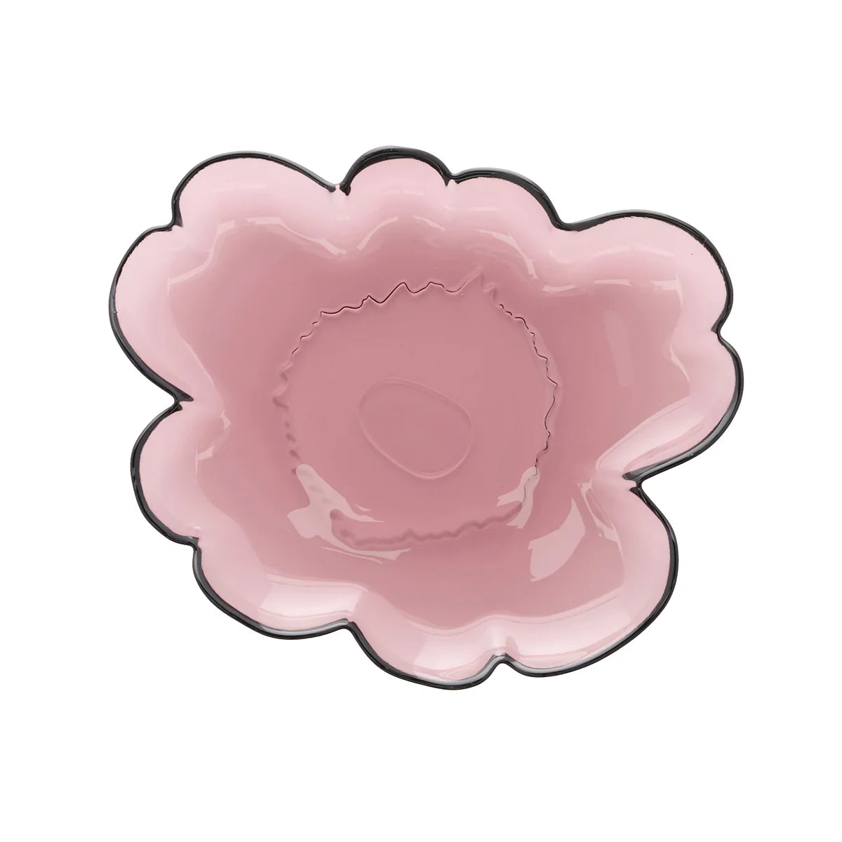 Floral‑Shaped Transparent Glass Dessert Plate