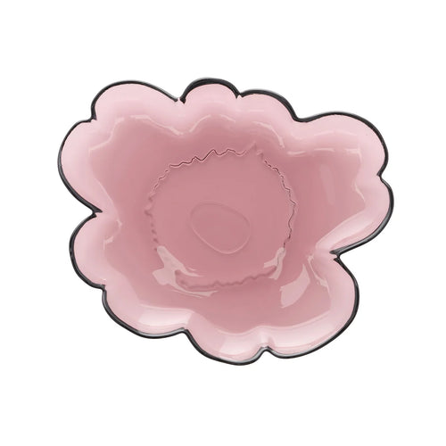 Floral‑Shaped Transparent Glass Dessert Plate