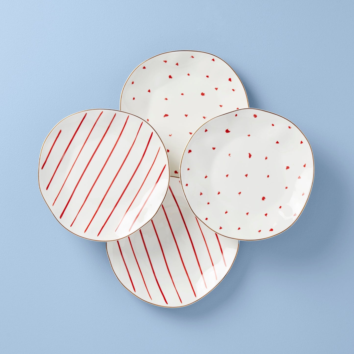 Assorted Pattern Dessert Plate Set