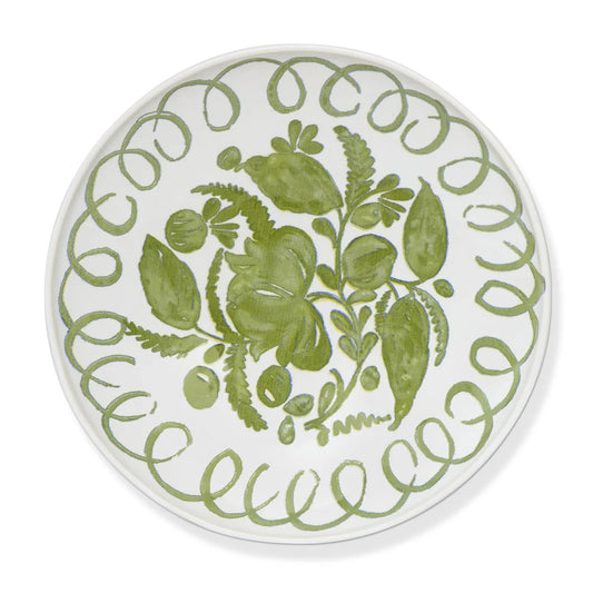 Hand‑Painted Mediterranean Ceramic Dessert Plate