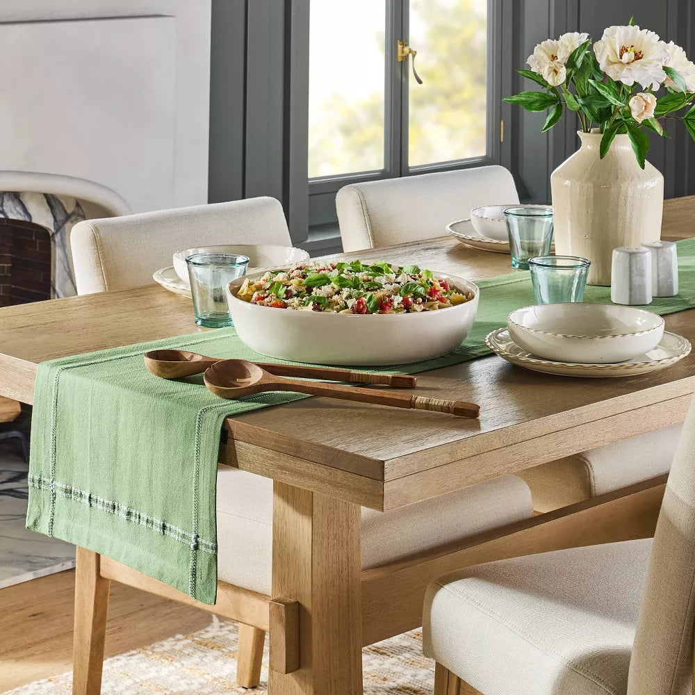 Long‑Handle Wooden Salad Serving Utensil Set