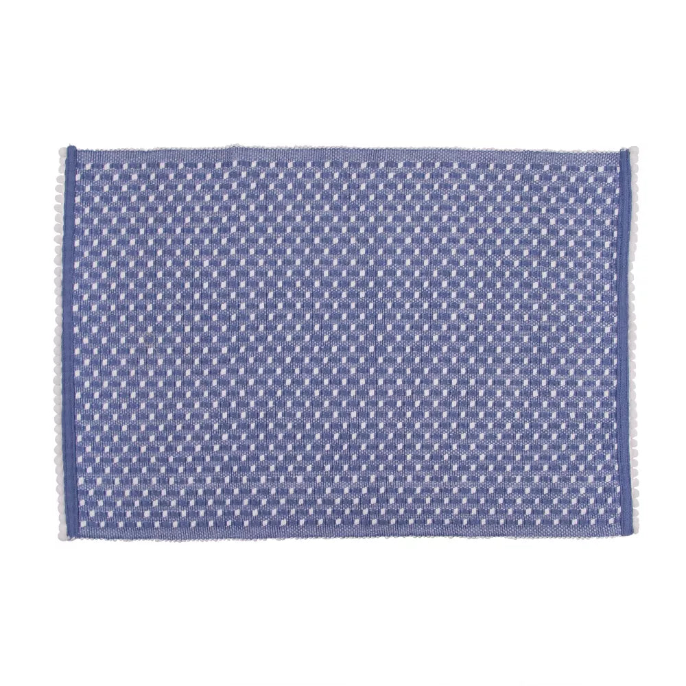 4‑Piece Reversible Cotton Woven Dot Placemat Set