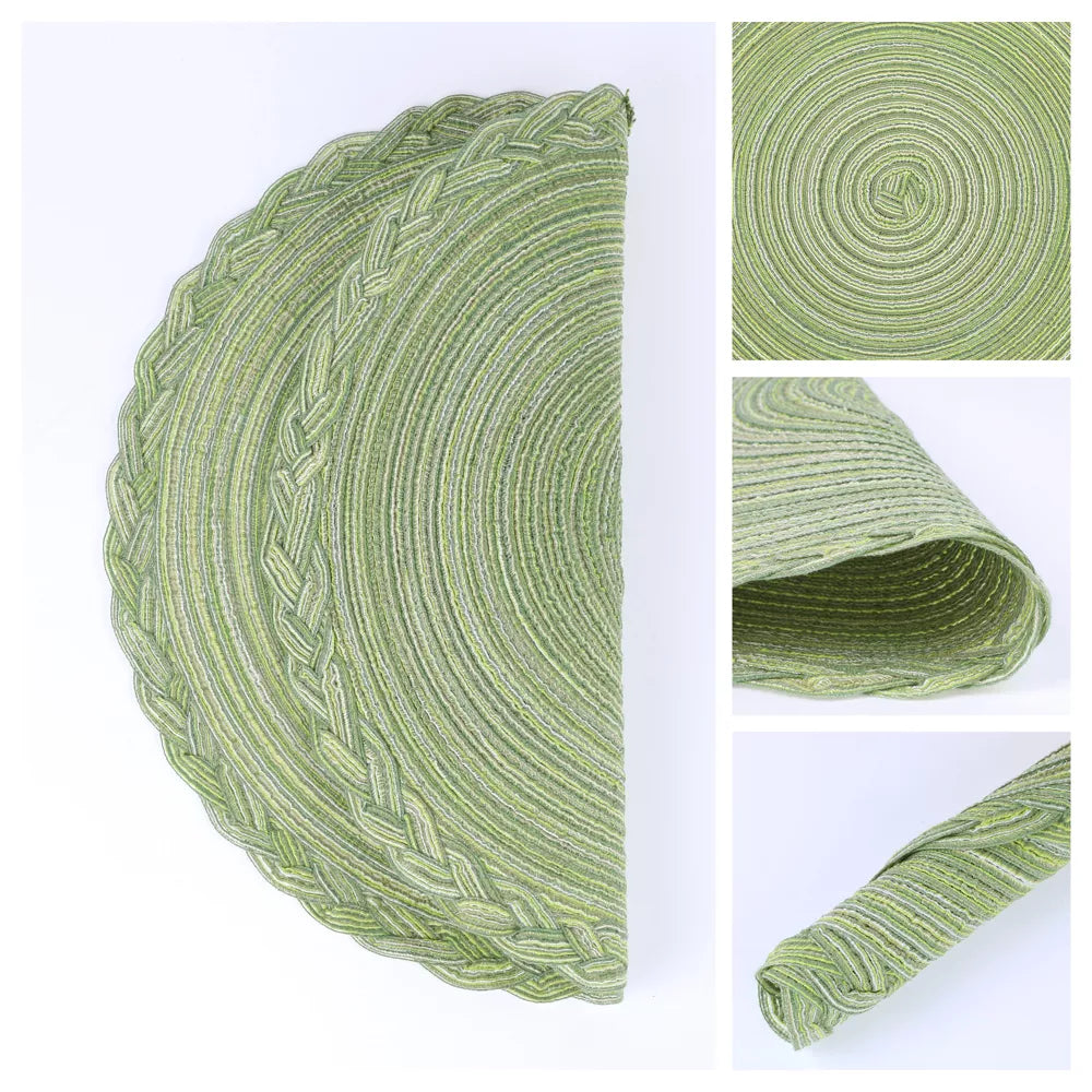 Round Woven Rattan Placemat Set of 6