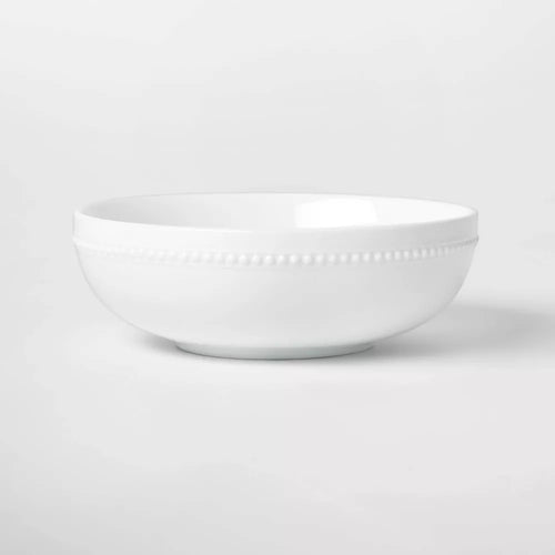 Embellished Rim Porcelain Serving Bowl