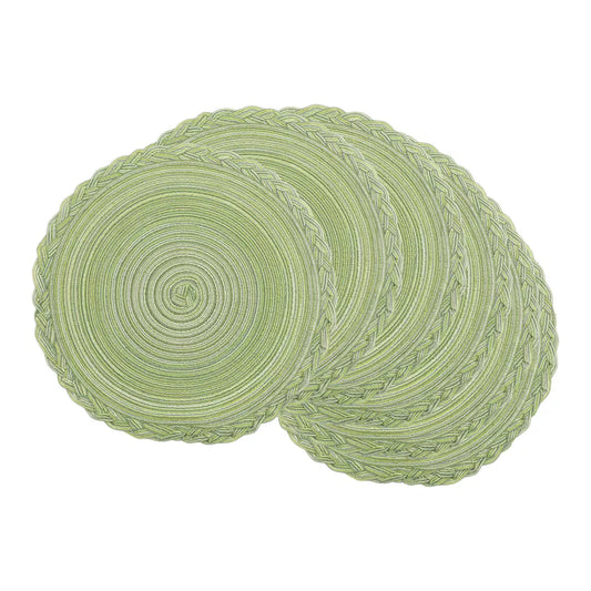 Round Woven Rattan Placemat Set of 6