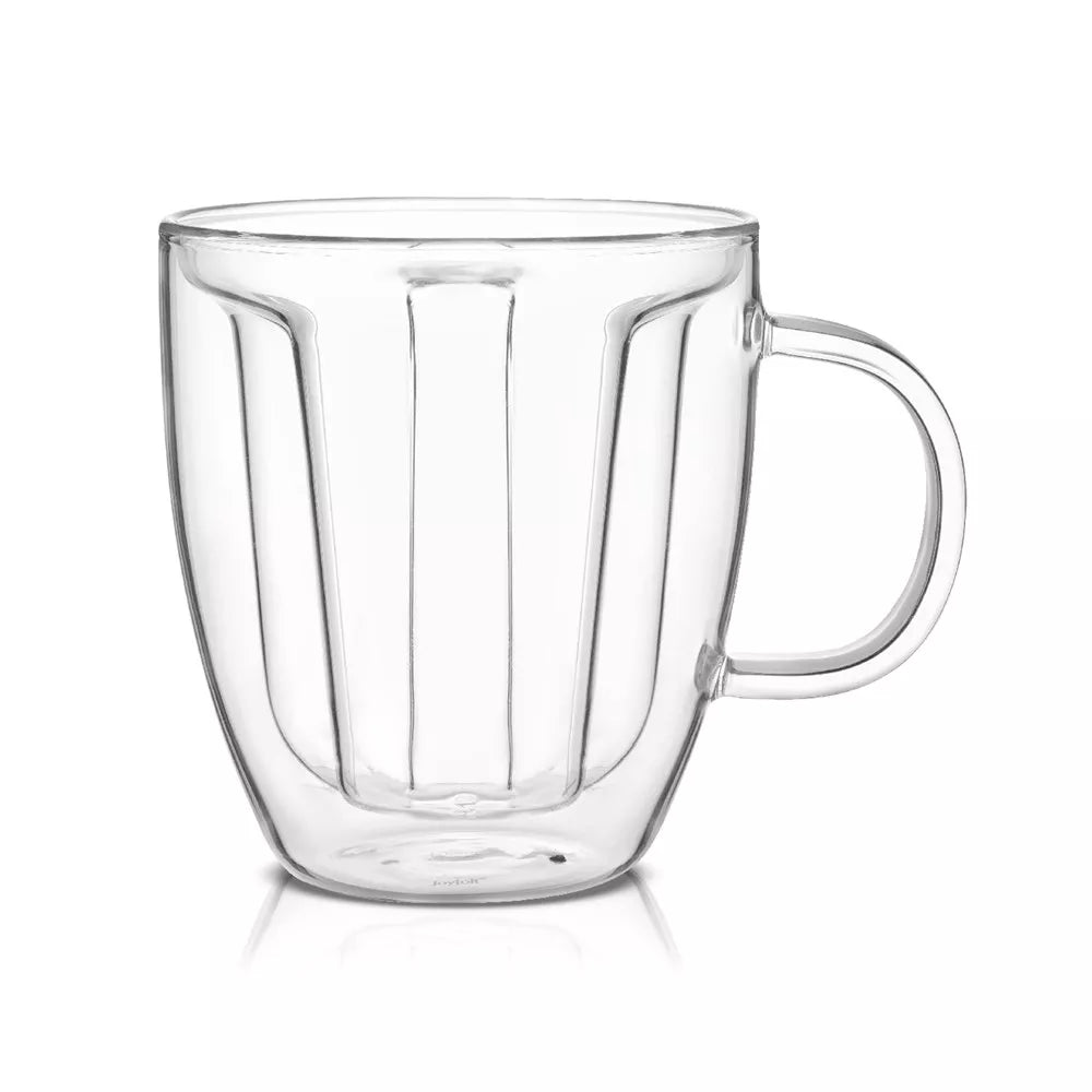 2‑Piece Double‑Wall Borosilicate Glass Coffee Mug Set