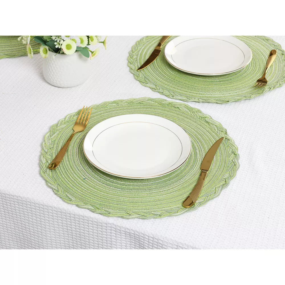 Round Woven Rattan Placemat Set of 6