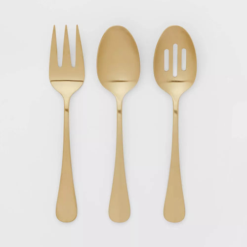 3‑Piece Stainless Steel Serving Utensil Set
