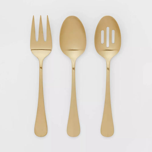 3‑Piece Stainless Steel Serving Utensil Set