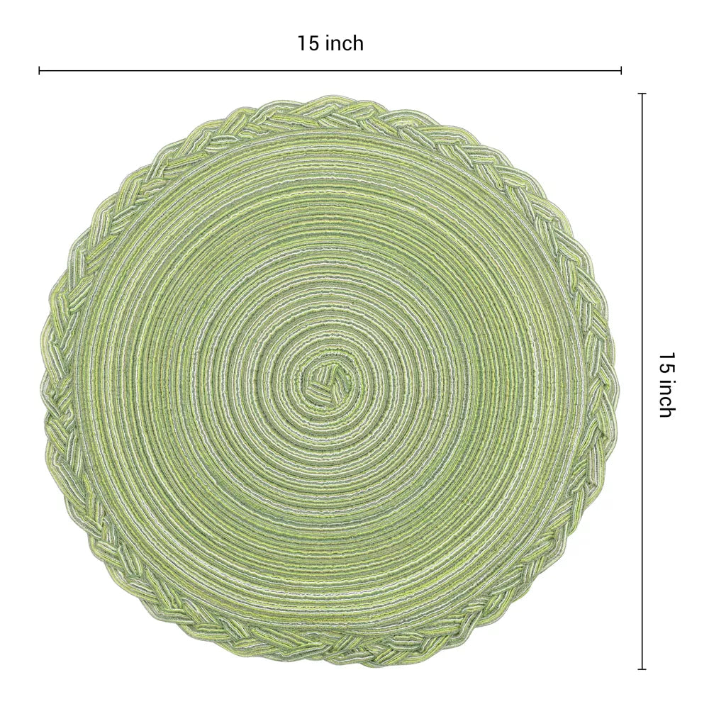 Round Woven Rattan Placemat Set of 6