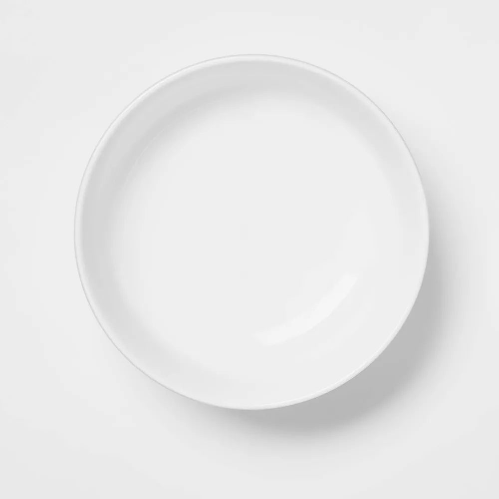 Embellished Rim Porcelain Serving Bowl