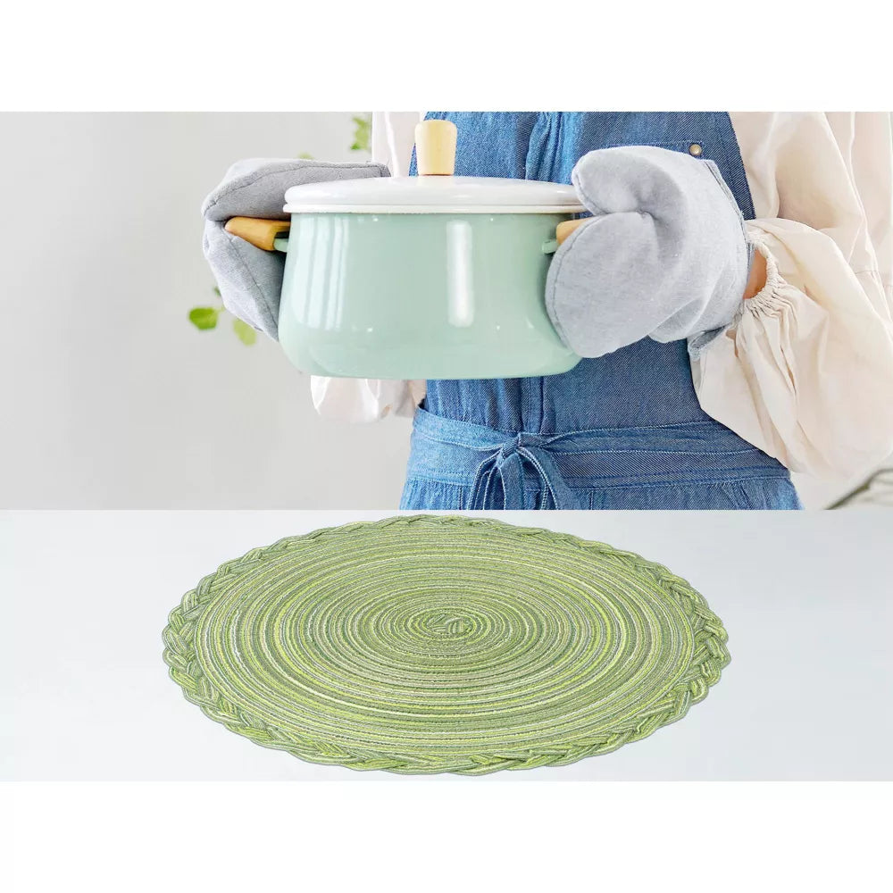 Round Woven Rattan Placemat Set of 6